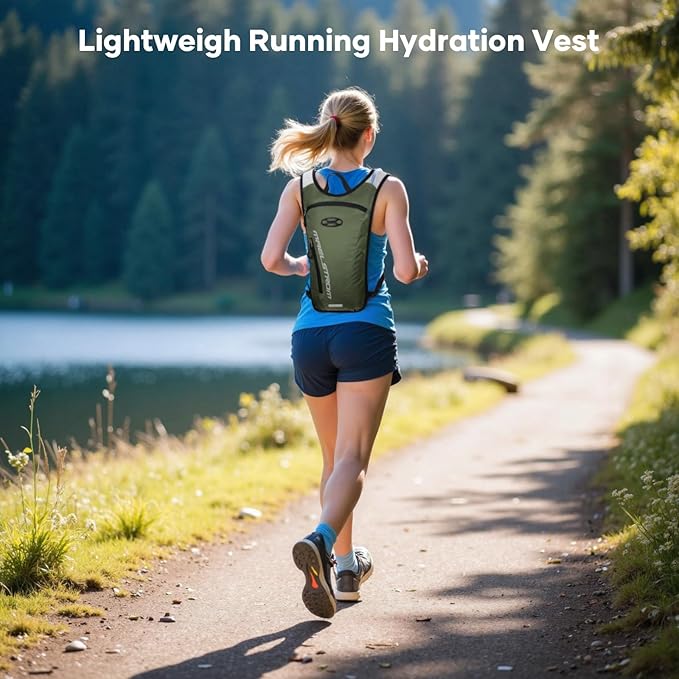 Maelstrom Running Hydration Vest, Hiking Backpack with 2L Water Bladder for Cycling Rave for Men Women
