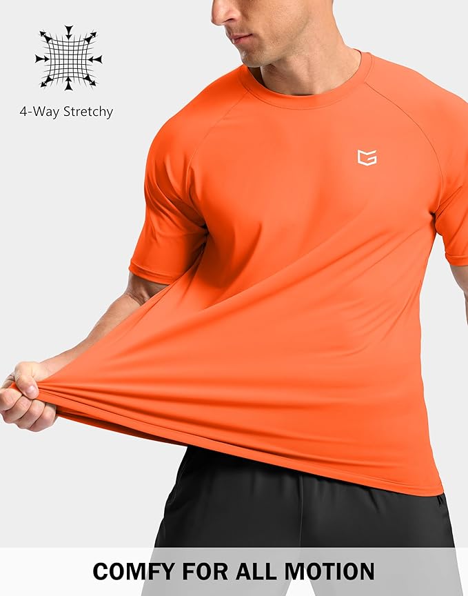 G Gradual Men's Workout Athletic T-Shirts Moisture Wicking Cooling Running Shirts Short Sleeve Performance Tee for Gym Tennis