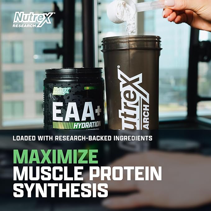 Nutrex Research EAA Hydration | EAAs + BCAAs Powder | Muscle Recovery, Strength, Muscle Building, Endurance | 8G Essential Amino Acids + Electrolytes | Maui Twist Flavor 30 Serving