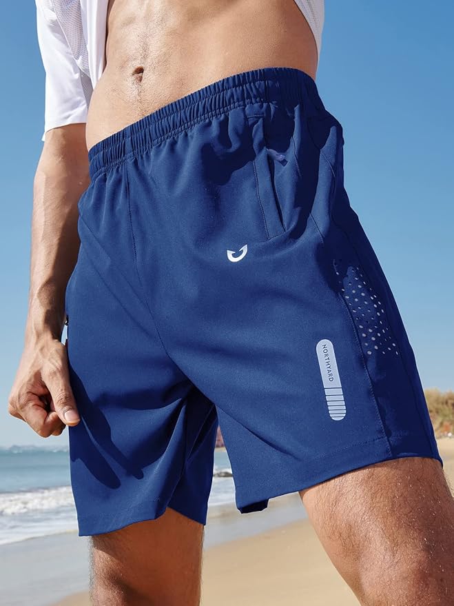 NORTHYARD Men's Athletic Running Shorts Quick Dry Workout Shorts 7"/ 5"/ 9" Lightweight Sports Gym Basketball Tennis Hiking