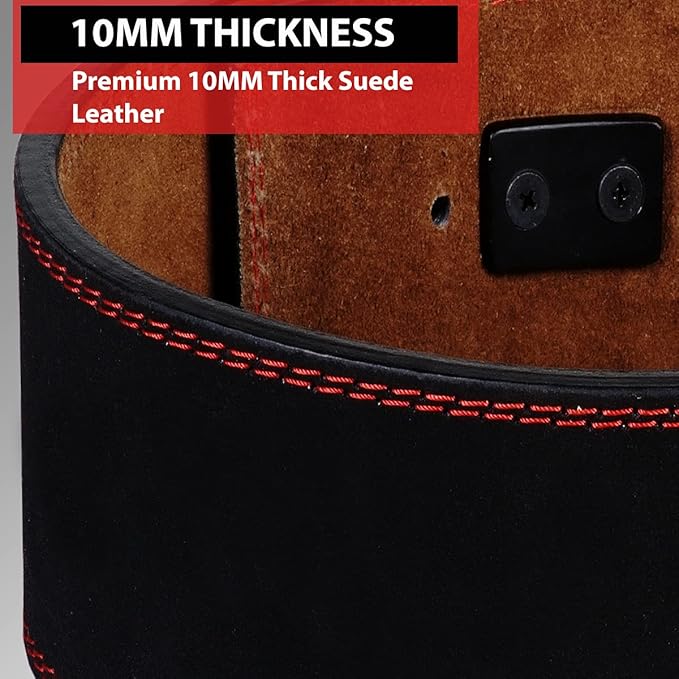 IBRO Powerlifting Lever Gym Belt – Power 8MM, 10MM or 13MM Extreme Heavy Duty Genuine Leather Belts - Squats Deadlifts Bodybuilding Weight Lifting IPF Power Lifting Strongman for Men