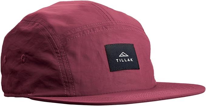 Tillak Wallowa Camp Hat, Lightweight Nylon 5 Panel Cap with Snap Closure