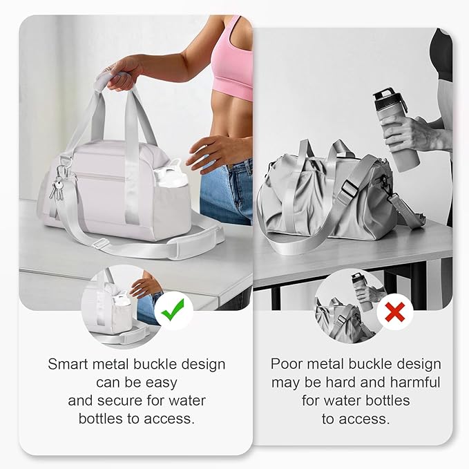 Small Gym Bag 14 inch for Women & Men Mini Gym Duffel Bag with Wet Compartment Waterproof Travel Duffle Bag for Sports Workout Dance