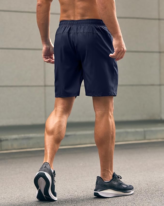 G Gradual Men's Athletic Running Shorts with Zipper Pockets Quick Dry 7"/ 5"/ 9" Workout Gym Shorts for Basketball Hiking