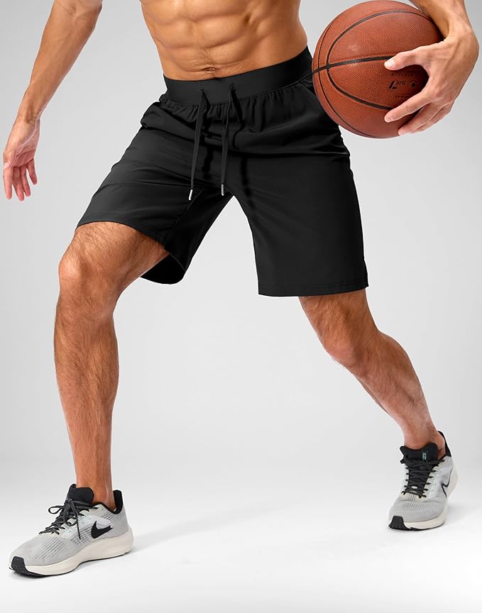 Men's Running Shorts with Zipper Pockets 9 Inch/ 7 Inch / 5 Inch Lightweight Quick Dry Gym Workout Athletic Shorts for Men