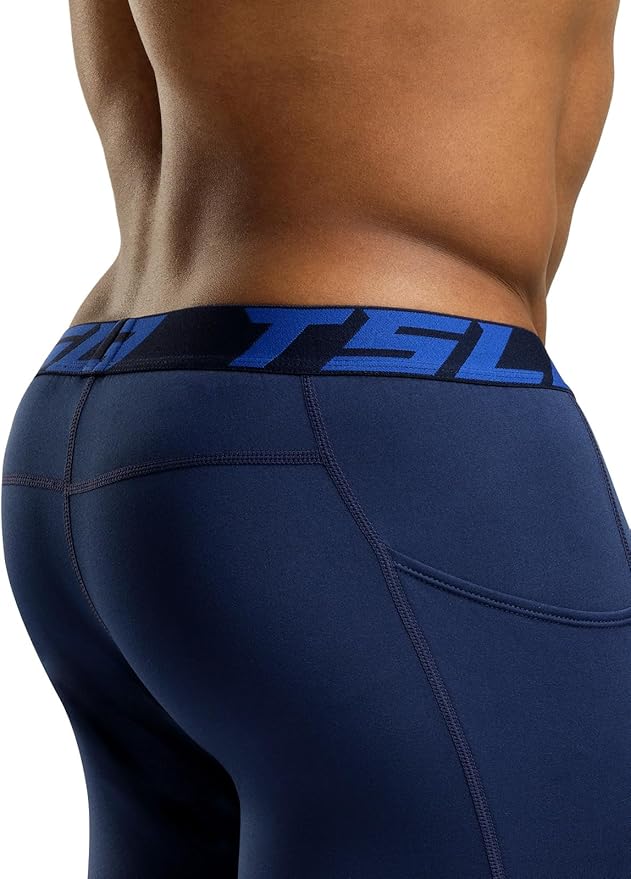 TSLA Men's Thermal Compression Pants, Athletic Sports Leggings & Running Tights, Wintergear Base Layer Bottoms