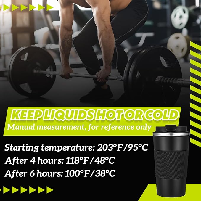 Maxdot 4 Pcs Stainless Steel Shaker Cup with Mixing Ball 17 oz Insulated Metal Blender Tumbler Water Bottle for Protein Mixes Gym Workout Coffee Drink (Black)