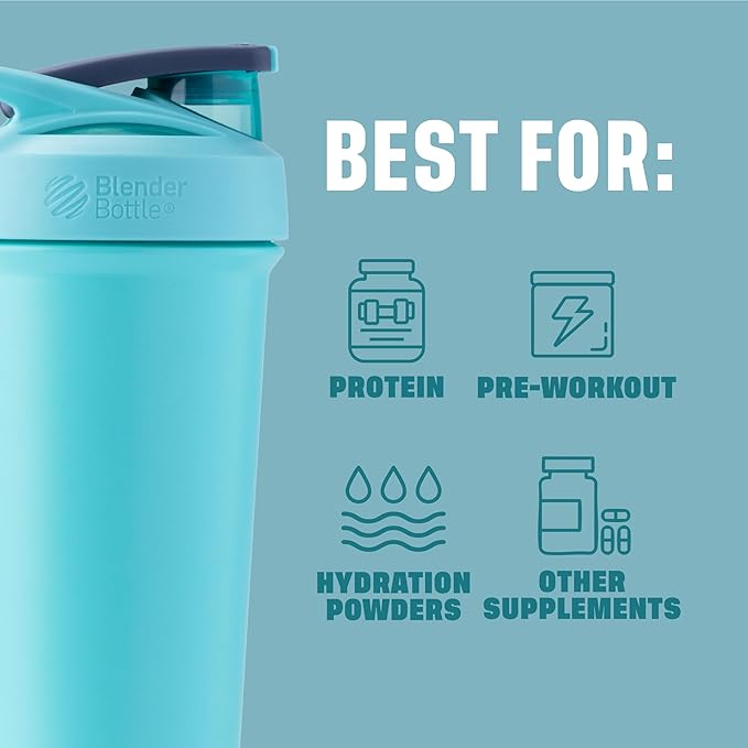 BlenderBottle Strada Sleek - Stainless Steel - 25-oz. - Seafoam