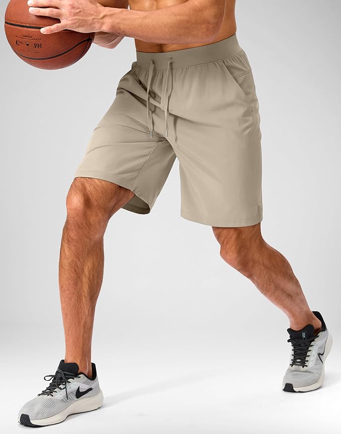 Men's Running Shorts with Zipper Pockets 9 Inch/ 7 Inch / 5 Inch Lightweight Quick Dry Gym Workout Athletic Shorts for Men