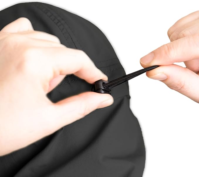 Tillak Chamisa Sun Hat, Lightweight Nylon 5 Panel Cap with Hide-able Neck Shade and Spring Cord