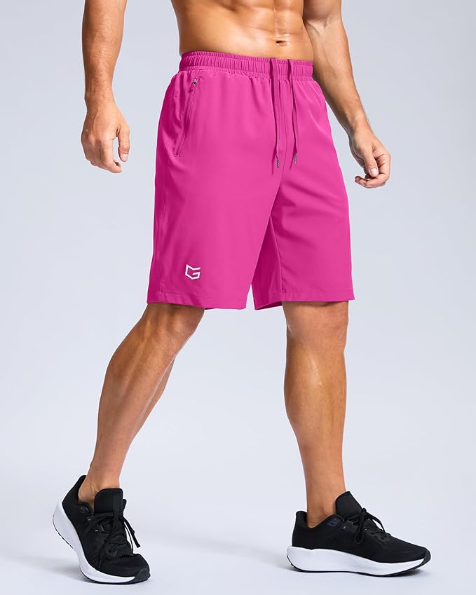 G Gradual Men's Athletic Running Shorts with Zipper Pockets Quick Dry 7"/ 5"/ 9" Workout Gym Shorts for Basketball Hiking