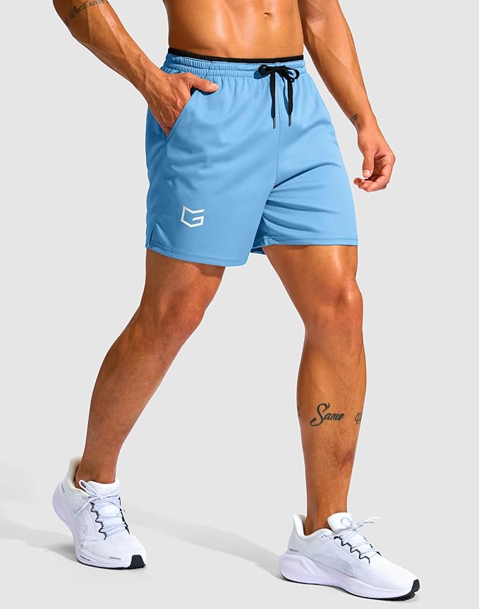 G Gradual Men's Running Athletic Shorts with Zipper Pocket 5"/ 7" Lightweight Quick Dry Gym Workout Shorts for Tennis Active