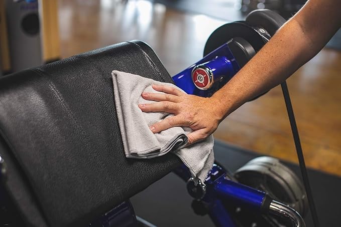 The Rag Company - Sport & Workout Towel - Gym, Exercise, Fitness, Spa, Ultra Soft, Super Absorbent, Fast Drying Premium Microfiber, 320gsm, 16in x 27in (3-Pack) (Ice Grey)