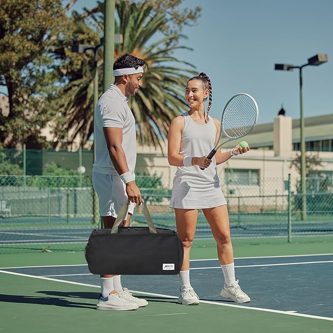 BE SMART Waterproof Mens Gym Bag with Shoe Compartment, Duffle Bag with Wet Pocket for Men, Lightweight Large Sport Duffel Bag With Tpu Pocket (Black/olive green with TPU pocket)