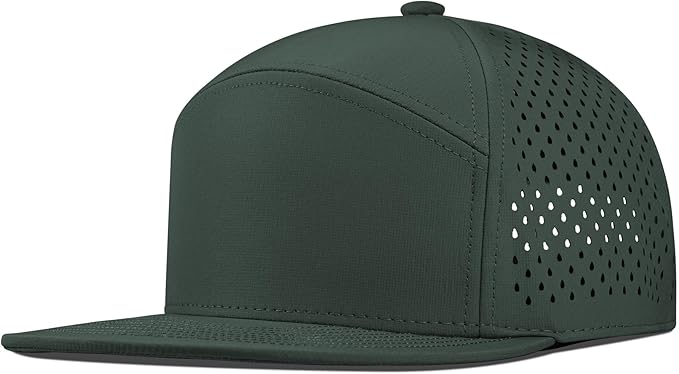 Performance Snapback Hats for Men Women,Flat Bill Cap,Golf,Running,Workout