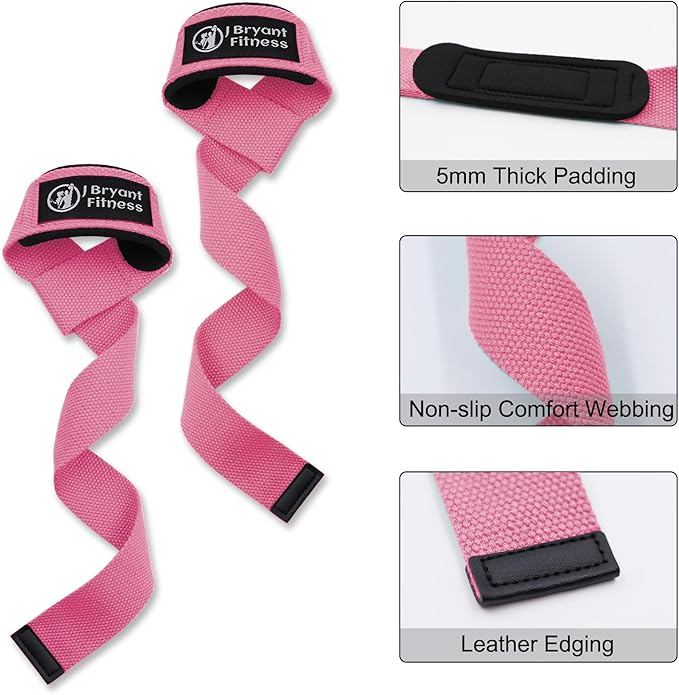 J Bryant Lifting Wrist Straps for Weightlifting and Ankle Strap for Cable Machines Booty Workouts Strength Training Attachments