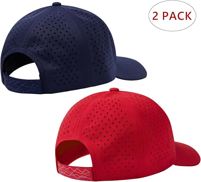 UPF 50+ Performance Water Resistant Baseball Cap Lightweight Breathable Hat Golf Running Boat Hiking for Men Women