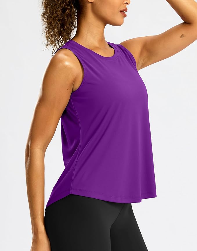 G Gradual Workout Tank Top for Women Sleeveless Athletic Yoga Tops High Neck Quick Dry Running Tennis Sports Shirts for Women