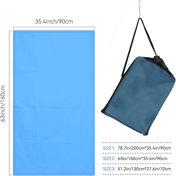 Microfiber Beach Towel-Perfect for Travel, Sports, Camping, Swimming, Yoga, Gym- Quick Dry, Sand Free, Compact, Lightweight, Absorbent (Blue,Small(101x50cm, 40x20”))