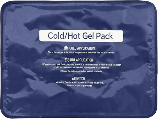 Reusable Gel Soft Ice Packs for Injuries, Flexible Hot and Cold Packs Bag for Knees, Back, Face, Joint & Muscle Pain Relief (Large 11.81"x 15.75")