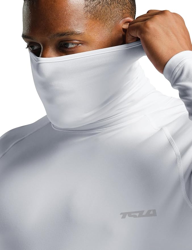 TSLA Men's Thermal Long Sleeve Compression Shirts, Mock/Turtleneck Winter Sports Running Base Layer Top