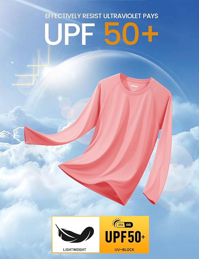 MAGCOMSEN Men's Long Sleeve Shirts UPF 50+ UV Sun Protection Athletic Shirts for Hiking Running Workout Rash Guard