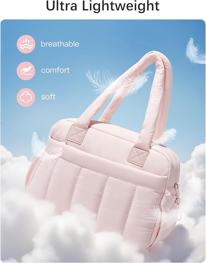 oscaurt Gym Bag for Women Lightweight Duffle Bag for Travel with Toiletry Pouch Water Resistant Carry On Weekender Overnight Duffel