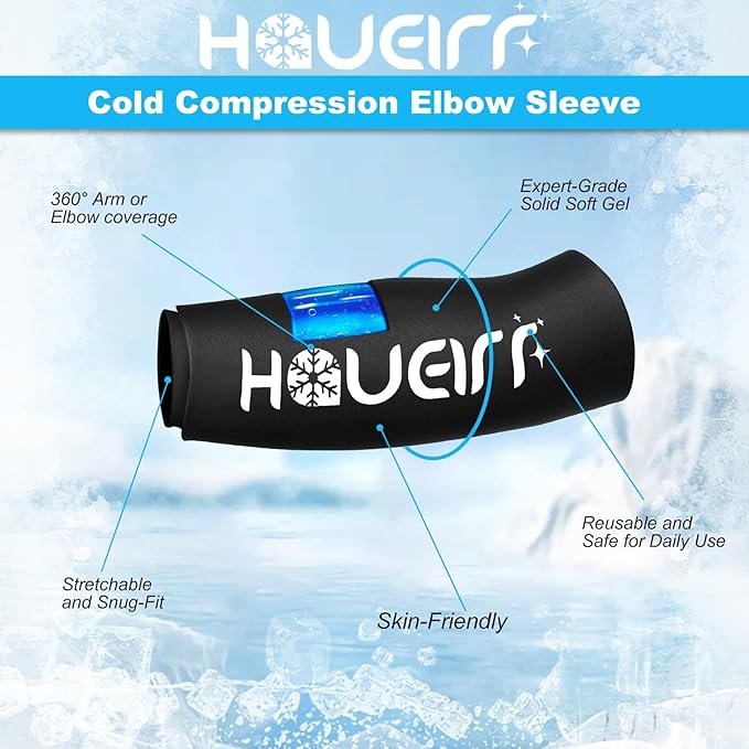 Knee Ice Pack Wrap with Compression Sleeve, Flexible Gel Ice Wrap for Knee, Elbow, Ankle, Foot, Reusable Hot & Cold Therapy for Injuries, Pain Relief, Meniscus, ACL, MCL Recovery - XL