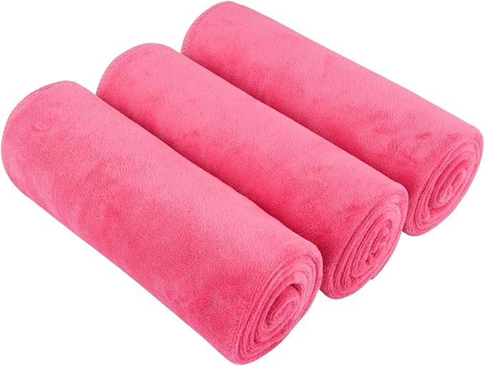 SINLAND Microfiber Gym Towels Sports Fitness Workout Sweat Towel Super Soft and Absorbent 3 Pack 16 Inch X 32 Inch