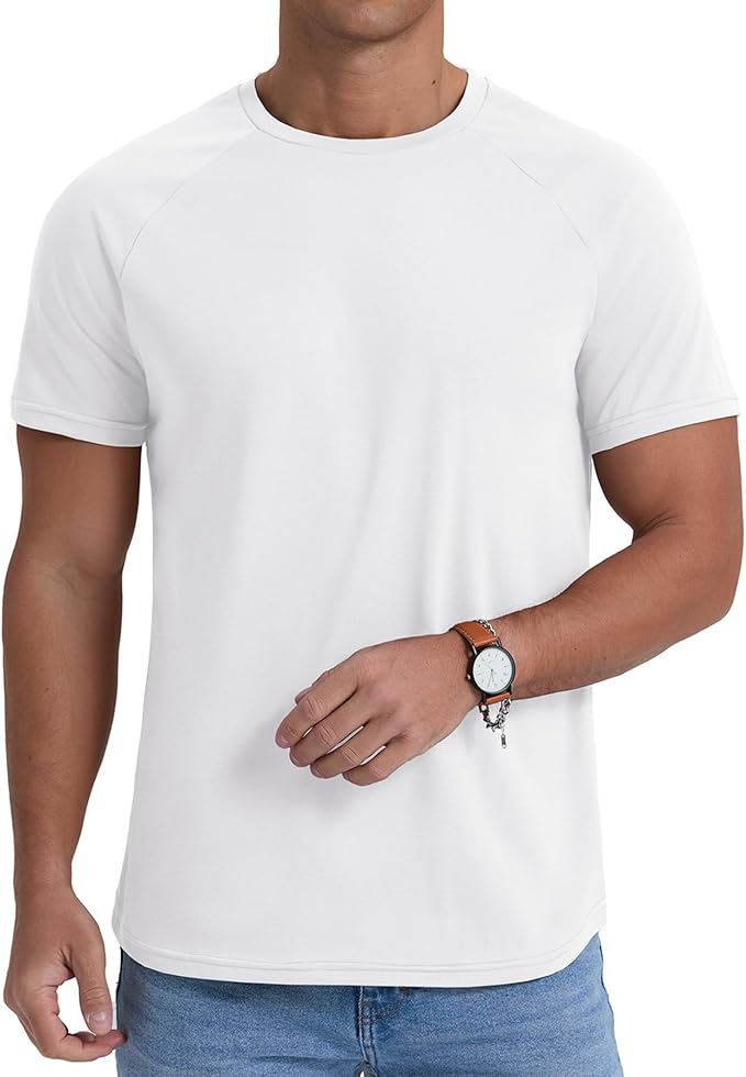 Askdeer Men's T-Shirt Short Sleeve Quick Dry Shirts Lightweight Workout Athletic Tees for Running, Beach, Hiking