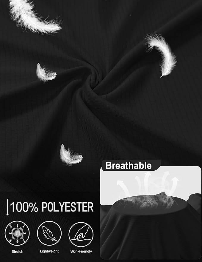 Men's Short Sleeve Workout Shirts Quick Dry Lightweight T-Shirts Gym Running Athletic Tshirt for Summer