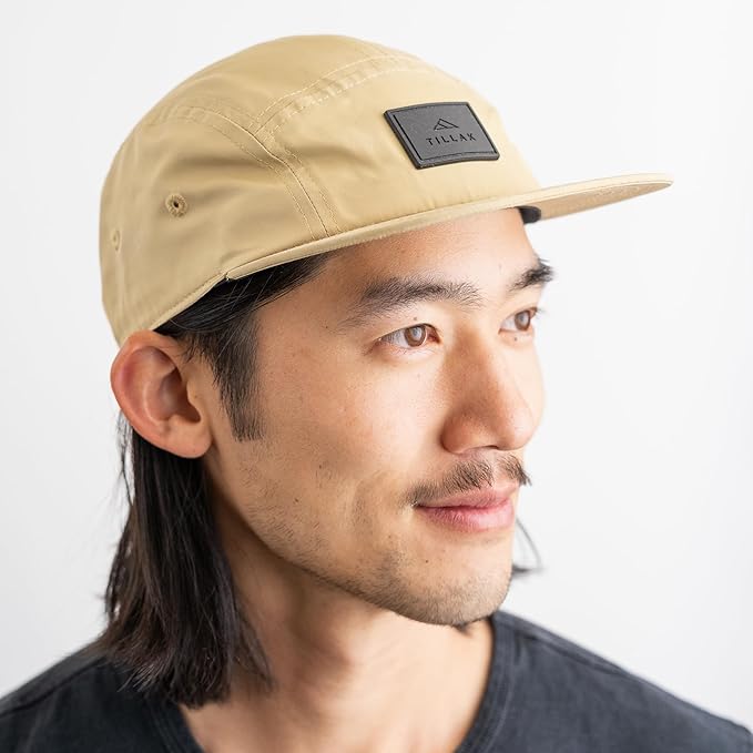 Tillak Wallowa Kodra Hat, Lightweight Oxford Nylon 5 Panel Cap with Snap Closure