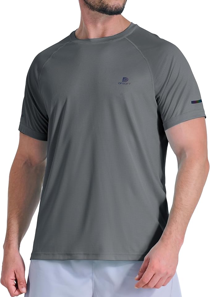 Men's Short Sleeve Workout Shirts Quick Dry Lightweight T-Shirts Gym Running Athletic Tshirt for Summer