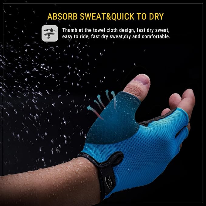 RIVBOS Cycling Gloves Bike Gloves for Men Women with Anti-Slip Shock-Absorbing Pad for Bicycle/Workout/Road Bike/Gym/Driving CHG001
