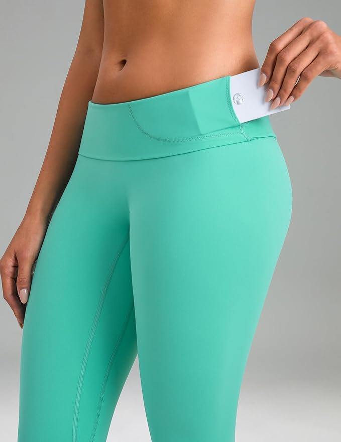 Colorfulkoala Dreamlux No Front Seam Leggings for Women 25"/28" Inseam, Seamless High Waisted Buttery Soft Yoga Pants