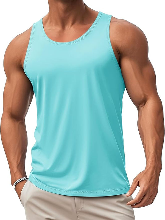 MAGCOMSEN Mens Workout Tank Tops Undershirt Cotton Muscle Athletic Sleeveless Shirts for Gym
