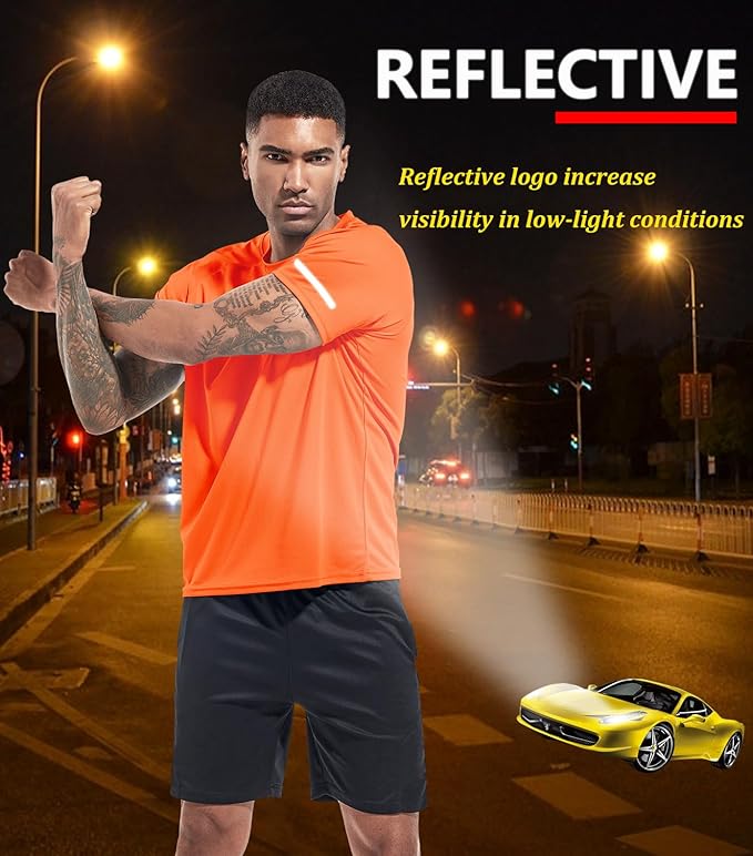 Boyzn 1, 3, 5 or 7 Pack Men's Workout Running Shirts, Dry Fit Moisture Wicking T-Shirt, Gym Athletic Short Sleeve Tee Shirts