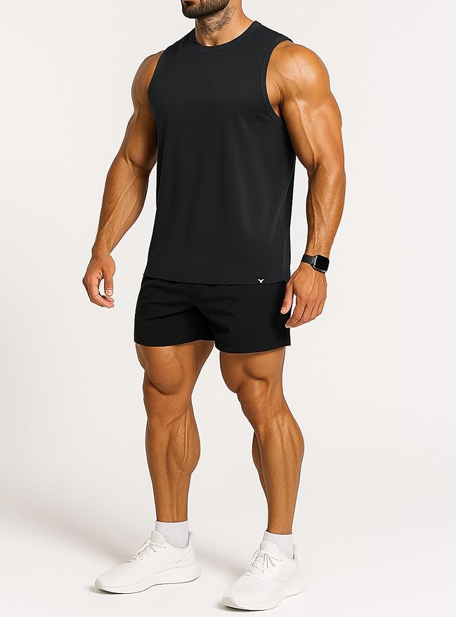 Men's Athletic Tank Tops Sleeveless Muscle Shirts Workout Running Bodybuilding Gym Tanks