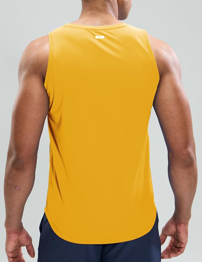 MIER Men's Tank Tops Workout Sleeveless Tee Shirts Muscle Athletic Gym Running Beach Tanks for Men, Quick Dry