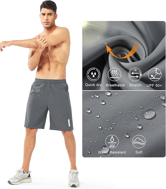 NORTHYARD Men's Athletic Running Shorts Quick Dry Workout Shorts 7"/ 5"/ 9" Lightweight Sports Gym Basketball Tennis Hiking