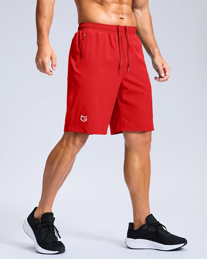 G Gradual Men's Athletic Running Shorts with Zipper Pockets Quick Dry 7"/ 5"/ 9" Workout Gym Shorts for Basketball Hiking