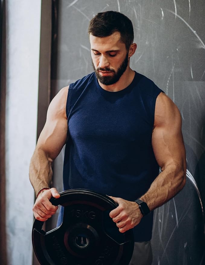 MIER Men's Workout Tank Tops UPF 50+ Swim Shirts Quick Dry Running Sleeveless UV Protection Muscle Tees