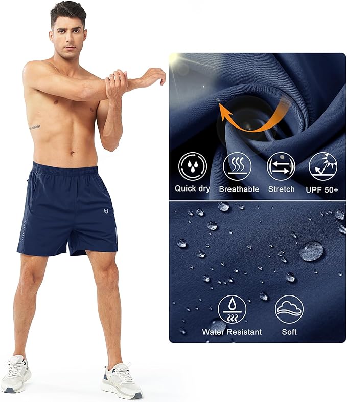 NORTHYARD Men's Athletic Running Shorts Quick Dry Workout Shorts 7"/ 5"/ 9" Lightweight Sports Gym Basketball Tennis Hiking