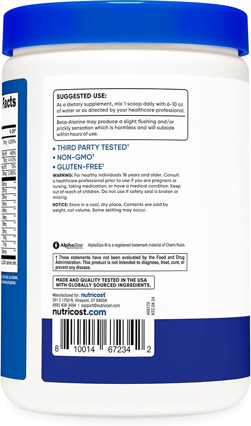 Nutricost Stimulant Free Pre-Workout, 30 Servings (Blue Raspberry) - Caffeine Free, Non-GMO, Gluten Free