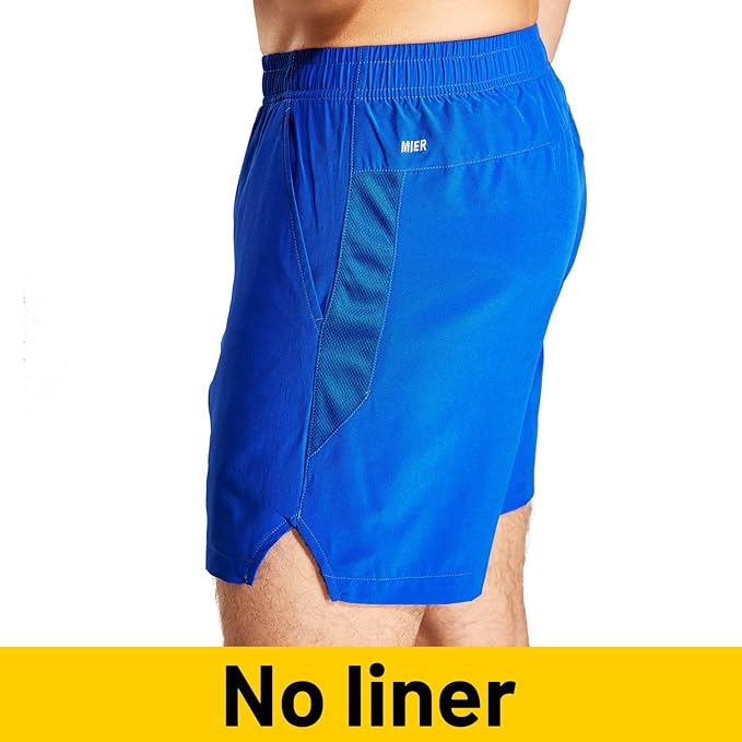 MIER Men's Workout Running Shorts Quick Dry Active 5 Inches Shorts with Pockets, Lightweight, Breathable
