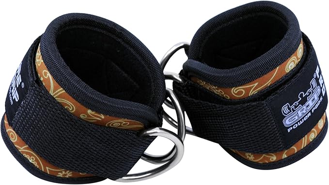 Ankle Straps for Cable Machines Double D-Ring Gym Adjustable Neoprene Premium Cuffs to Enhance Legs Abs & Glutes Kickbacks Workouts Leg Curls Extensions Booty Hip Abductors Exercise for Men & Women