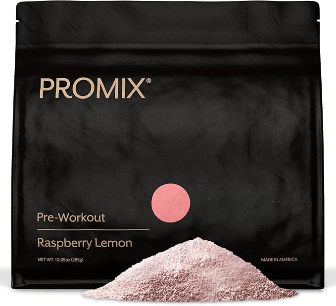 ProMix Nutrition Pre-Workout Powder, Raspberry Lemon - Maximize Focus - Helps Muscle Gain, Endurance & Enhanced Energy - Vitamin B12, Caffeine, Beta-Alanine & L-Tyrsosine - 30 Servings (Pack of 1)