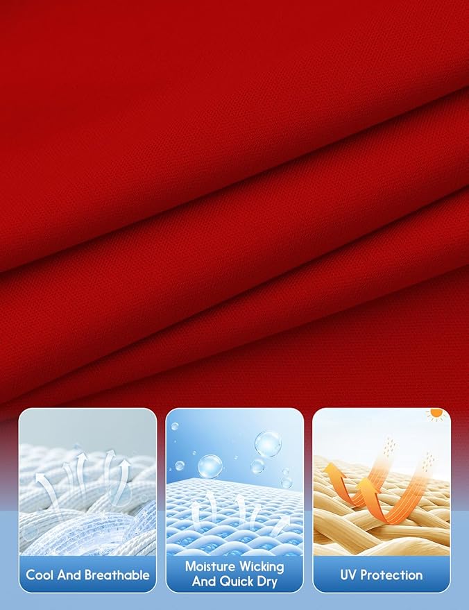 Men's Long Sleeve Moisture Wicking Athletic Shirts, Dry Fit Long Sleeve UV Protection Shirts Men for Workout, Running, Hiking