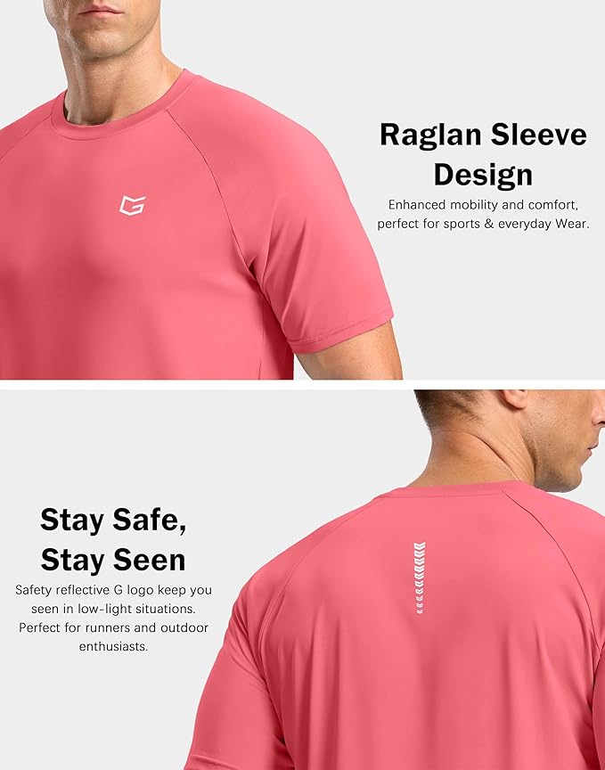 G Gradual Men's Workout Athletic T-Shirts Moisture Wicking Cooling Running Shirts Short Sleeve Performance Tee for Gym Tennis