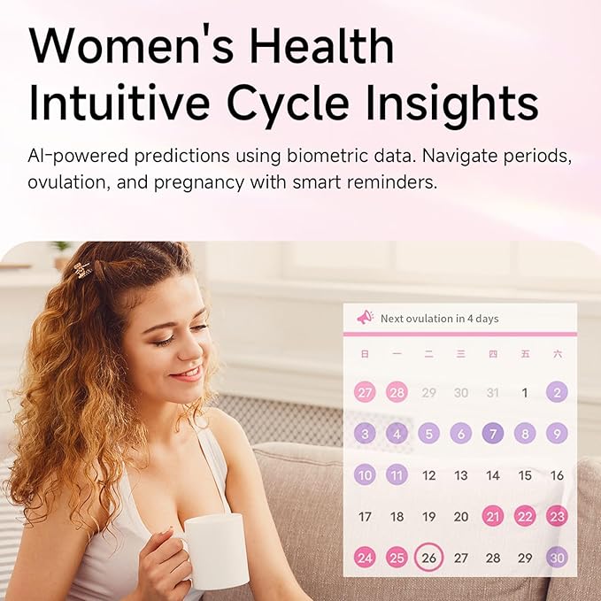 Yihou Smart Watches for Women with Heart Rate Monitor Sleep Monitoring Fitness Tracker for Women Pedometer Calorie Distance Fitness Watch Flashlight for Android iOS Gold Pink